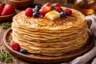 Тонкие блины фото